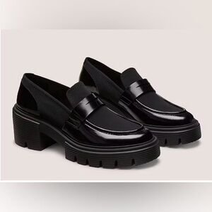 Stuart Weitzman 5050 SOHO Black Loafers 9